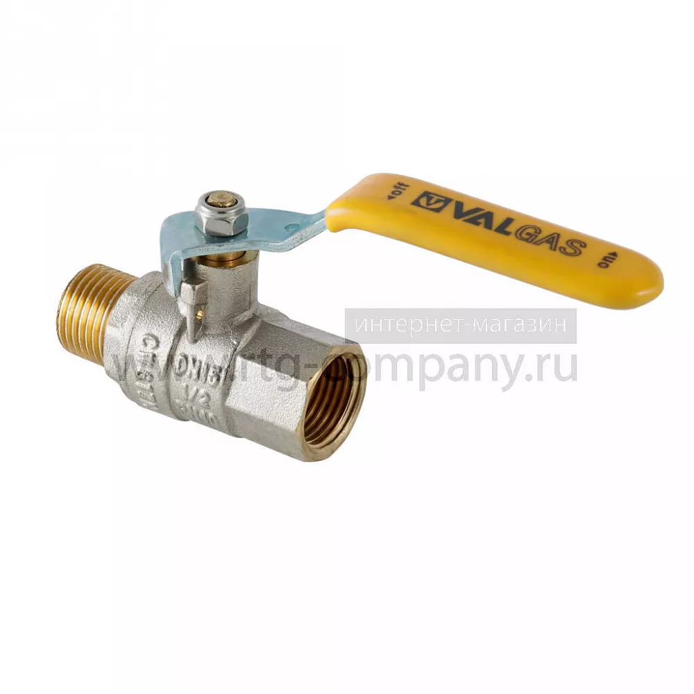 Кран шаровый газовый "рычаг" ВН внутренняя наружная резьба   1/2"  (LD 47.353.15) уп 17 шт